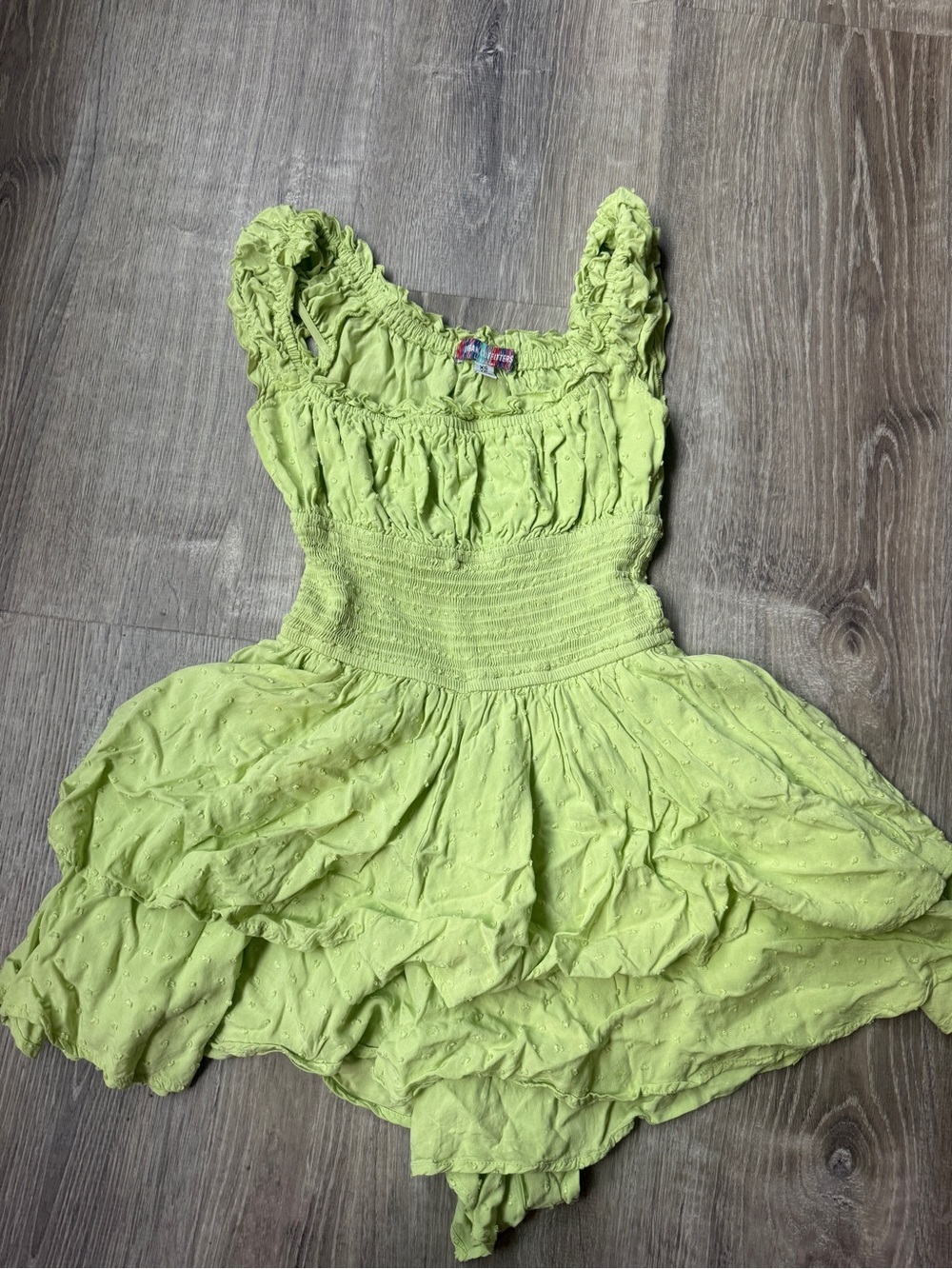 Urban Outfitters Lime Green Ruffle Sun Dress for Kids